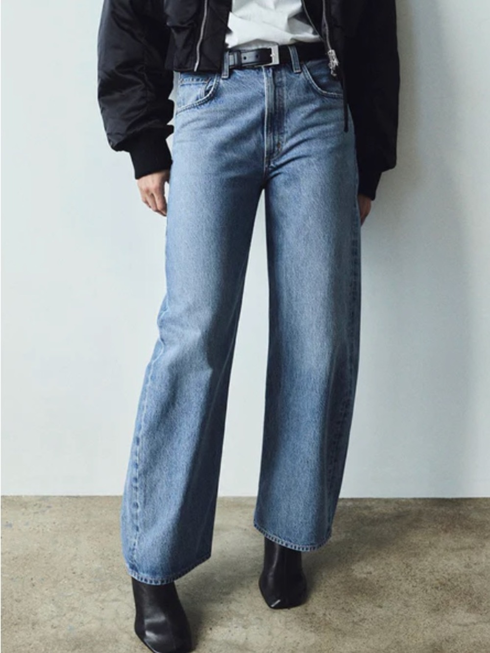 Agolde Low Curve Worn In Relaxed Fit Zipper/Button Fly Denim Jean Size 29